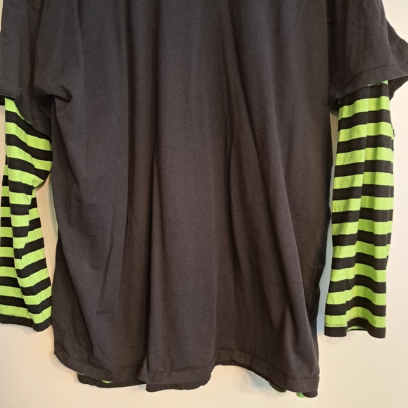 Nickelodeon Invader Zim Neon Green and Black Long Sleeve Size 2x - Picture 5 of 5